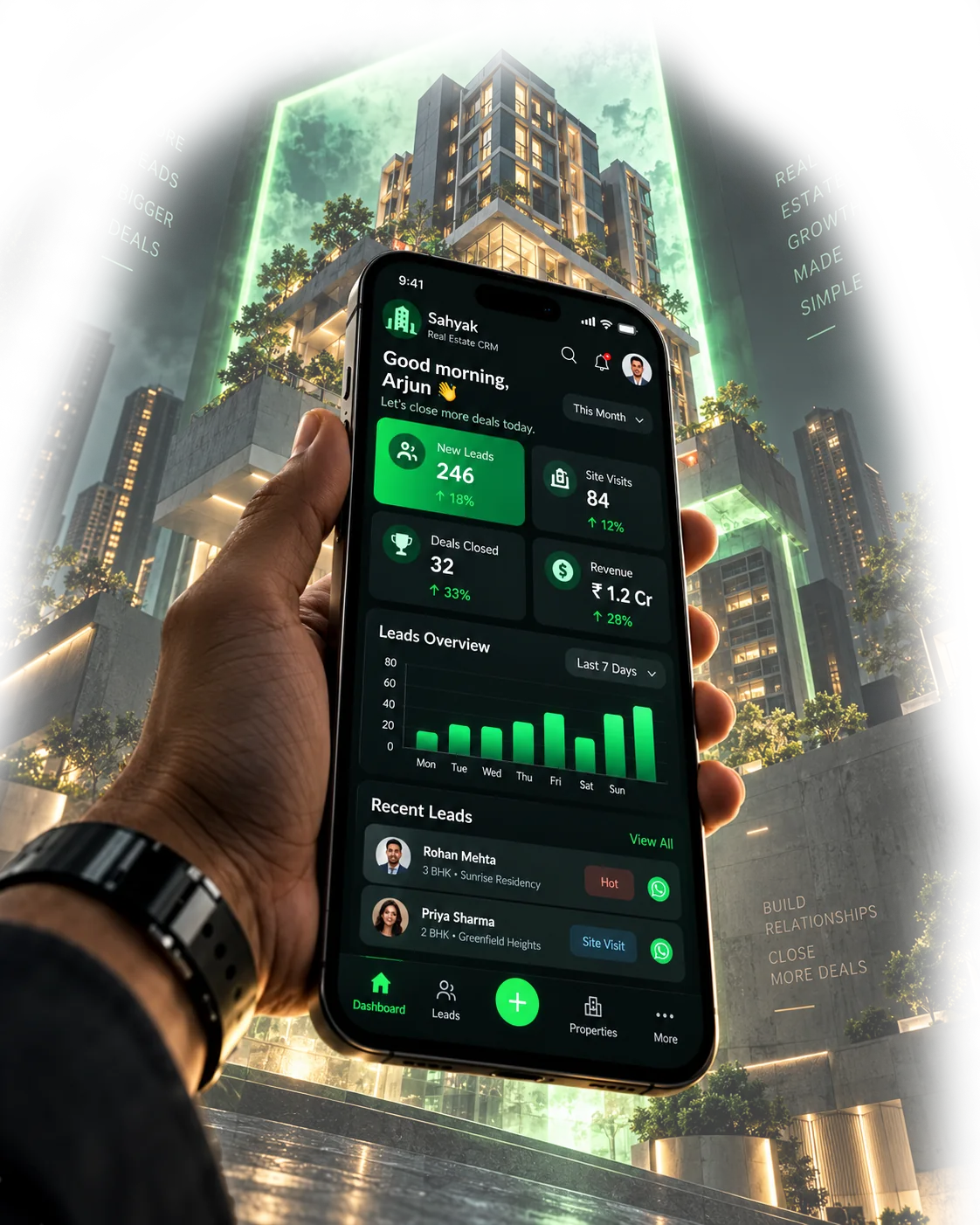 Modern commercial architectural skyline representing real estate property development
