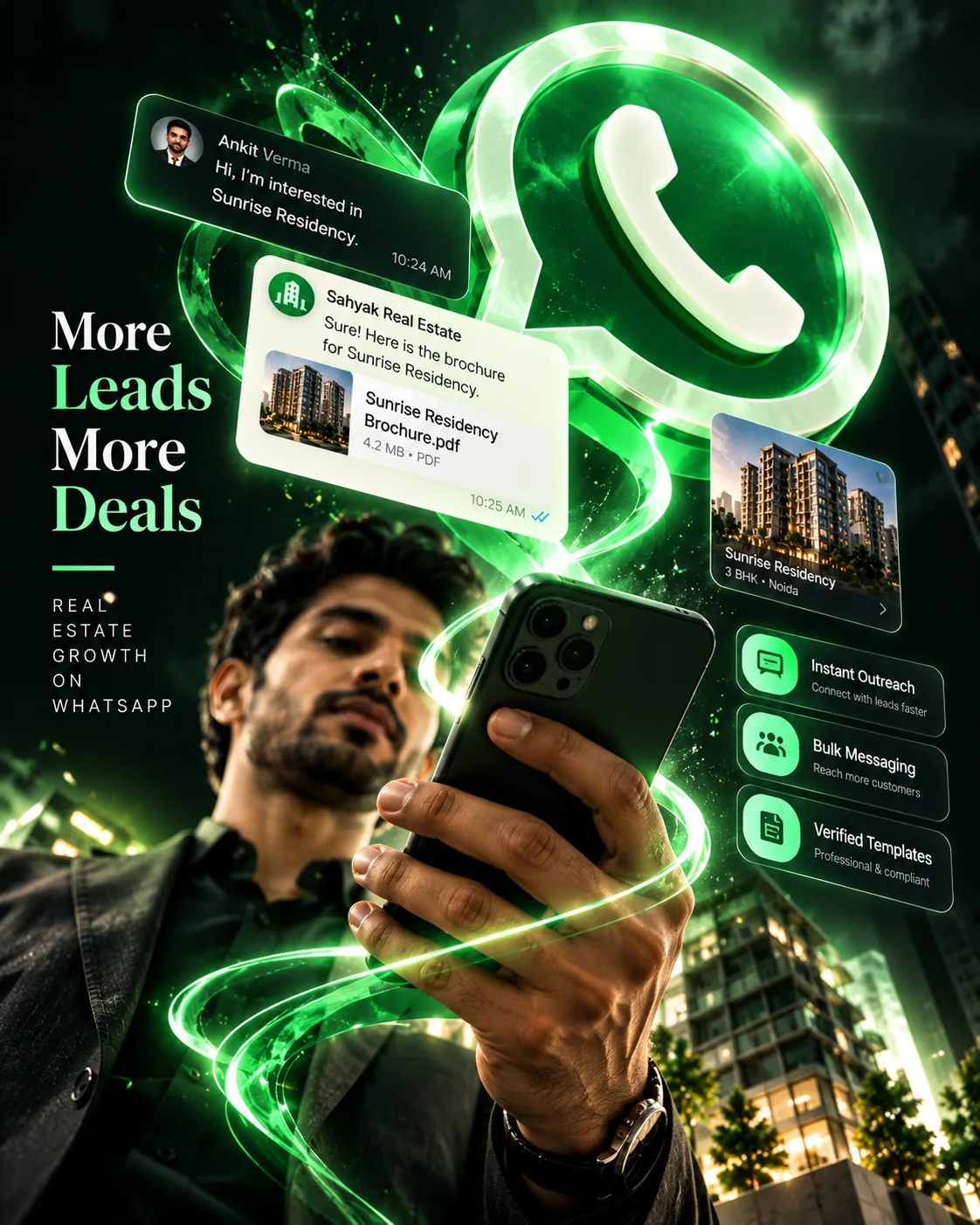 Sahyak WhatsApp Business API automation and verified broker chat templates